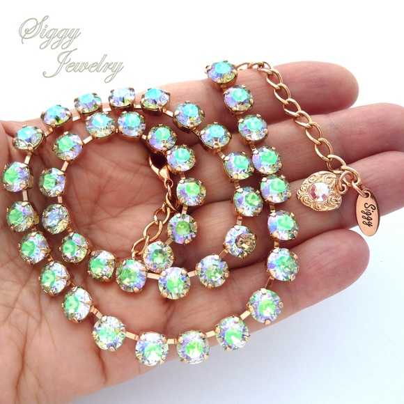 Swarovski® Crystal Necklace, 8mm Paradise Shine - Picture 6 of 9